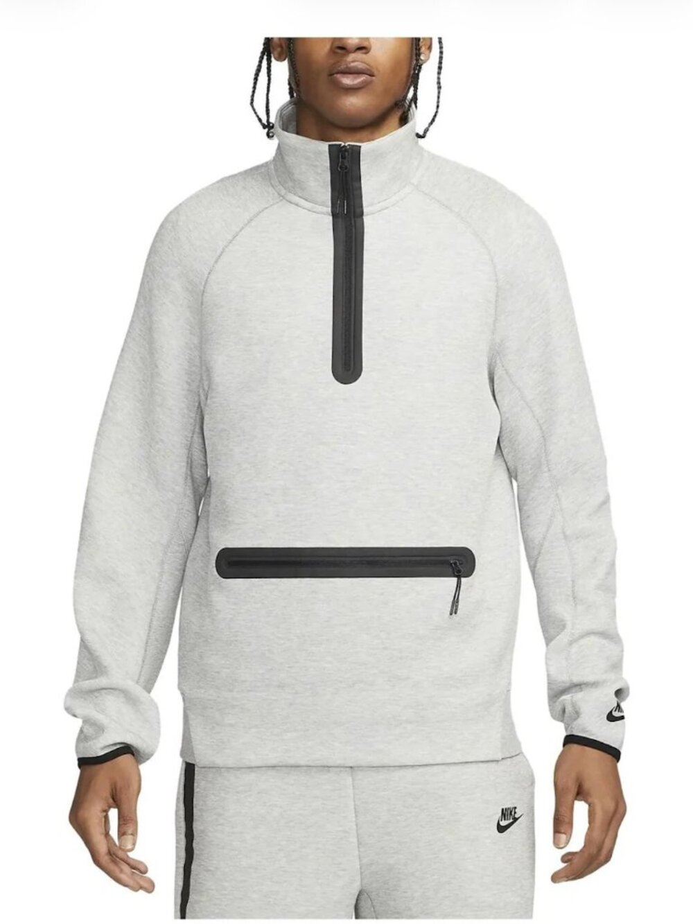 Nike Tech Fleece Half Zip Sweatshirt Men’s Medium NWT Gray